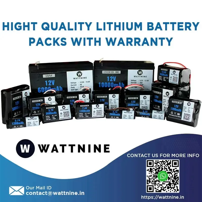 12v 7.2Ah Li-ion Battery Pack with 1 Year Warranty