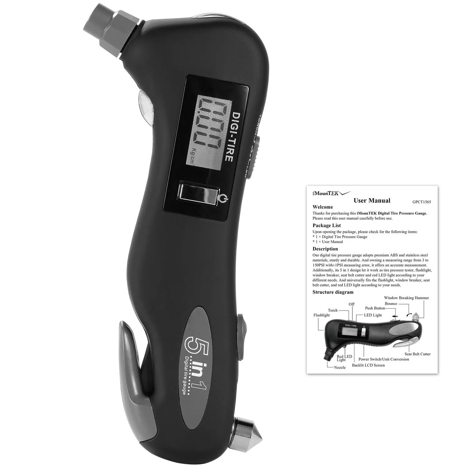 150 PSI Auto Digital Tire Pressure Guage