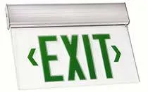 6in Edgelite Exit 1-Face Green Battery Back-up