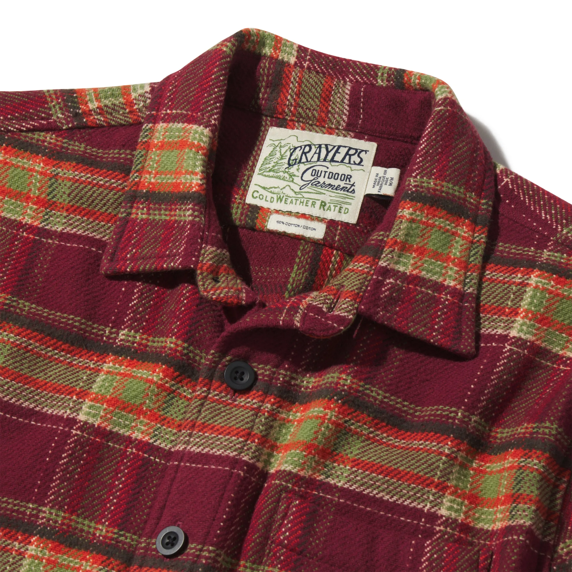 Adirondack Heritage Flannel - Burgundy Oil Green