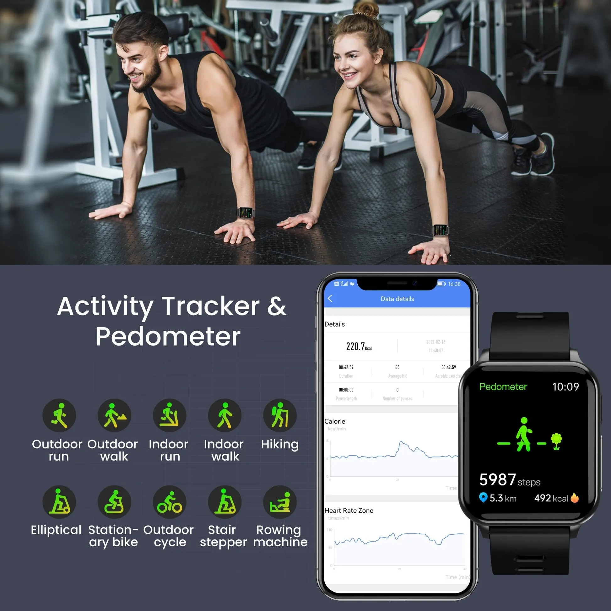 Bearscome CFDA G10 With ECG Blood Oxygen Sleep Monitoring Health Sports SmartWatch