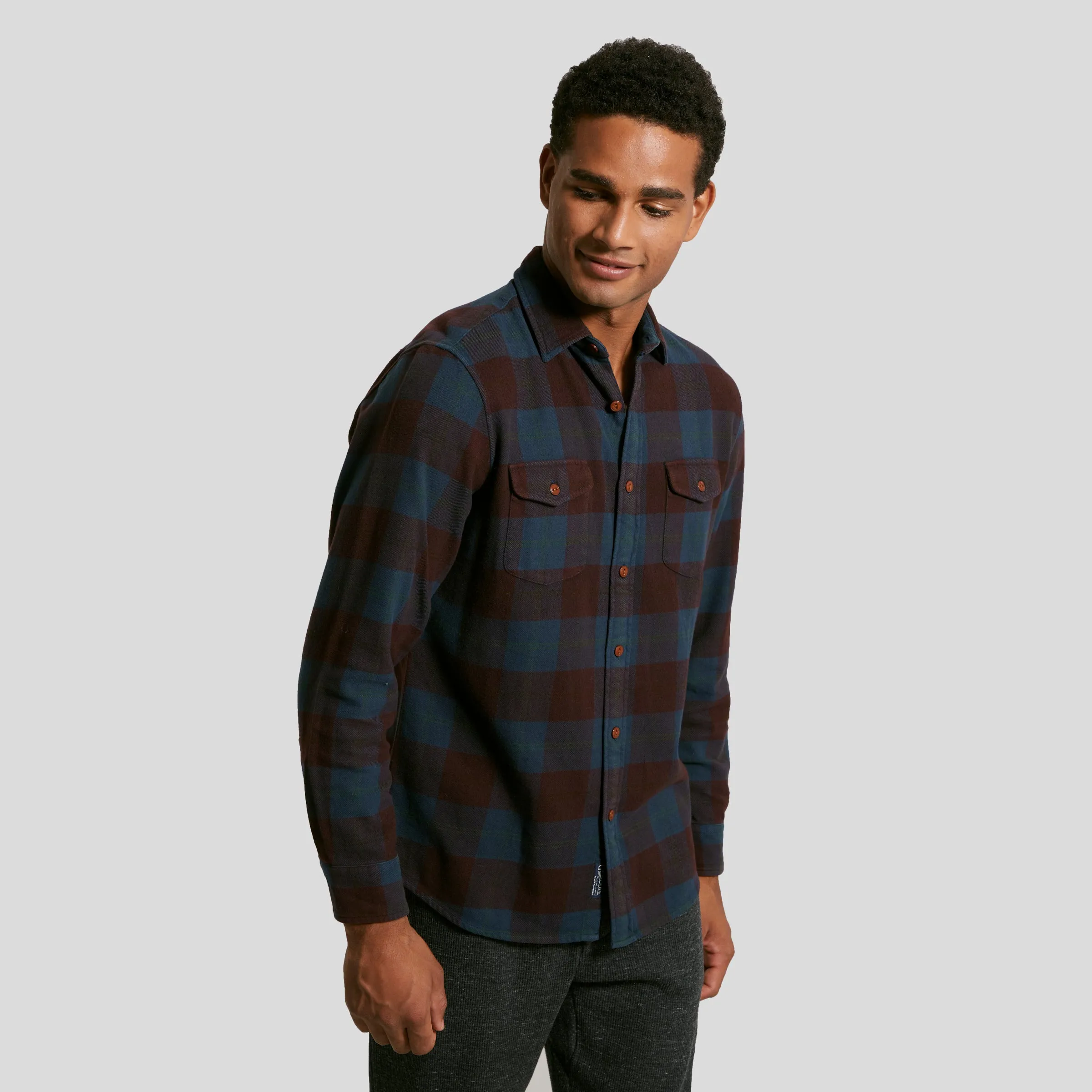 Boseman Heritage Flannel - Burgundy Slate