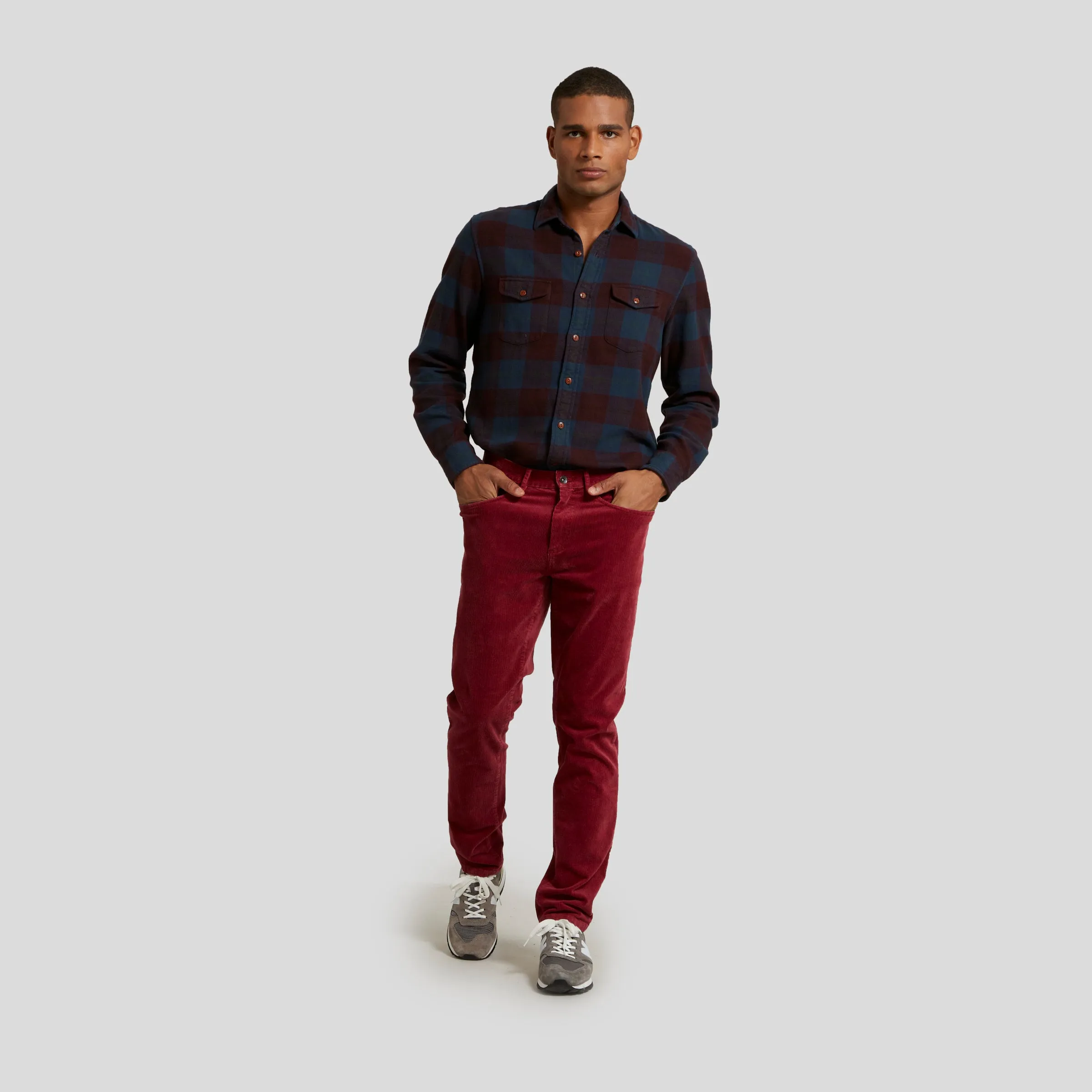 Boseman Heritage Flannel - Burgundy Slate