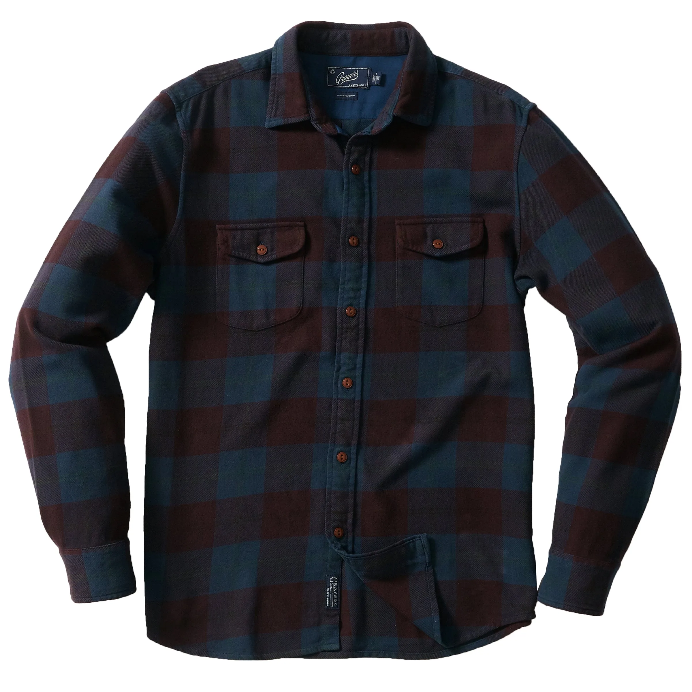 Boseman Heritage Flannel - Burgundy Slate