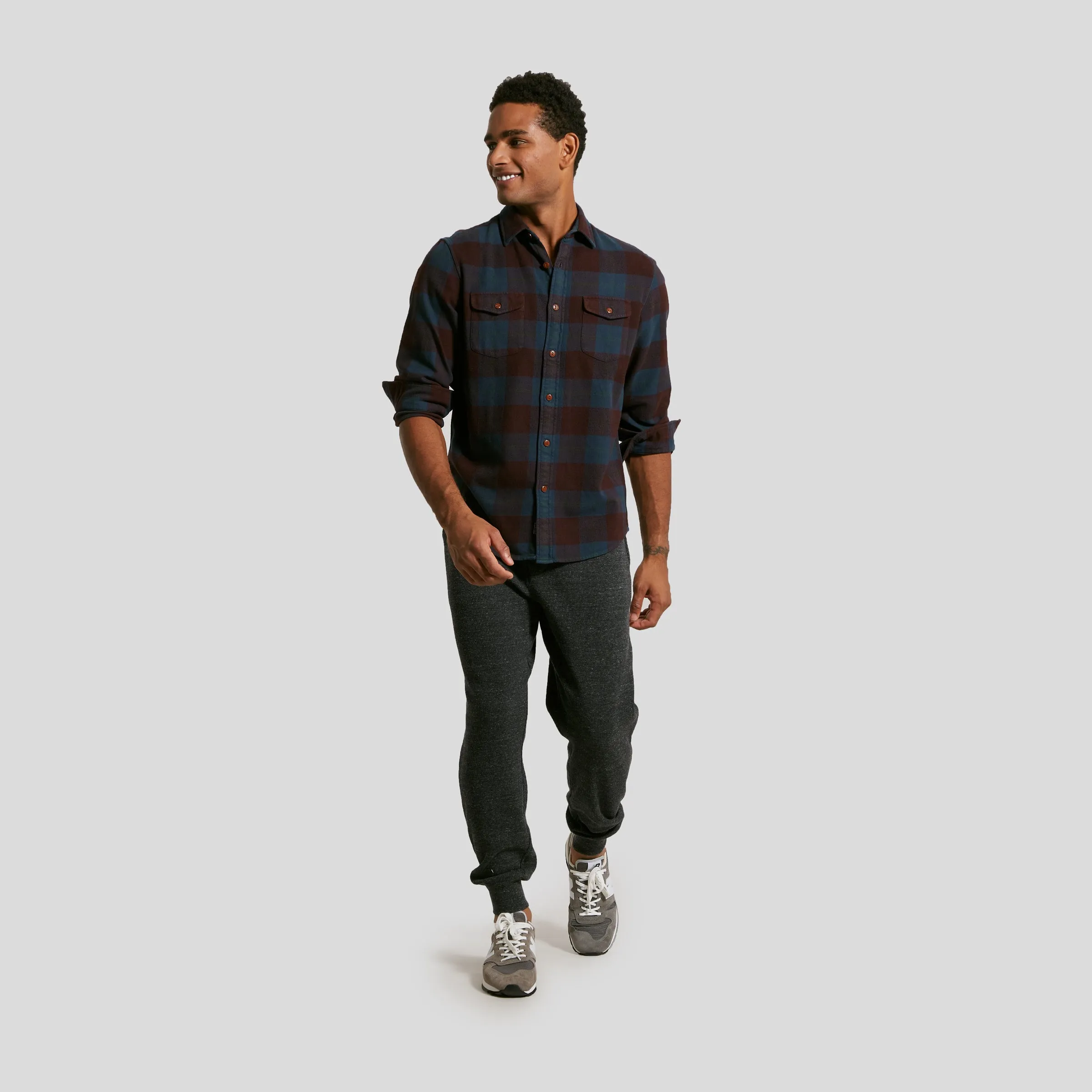 Boseman Heritage Flannel - Burgundy Slate