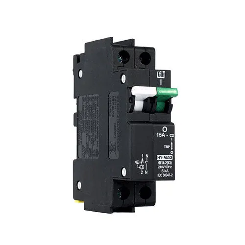 CBi Dual Mount Circuit Breaker C2 1 Pole   Neutral 6kA - QF-N-2(13)