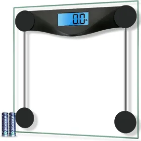 Digital Body Weight Bathroom Scale, Large Blue LCD Backlight Display, High Precision Measurements