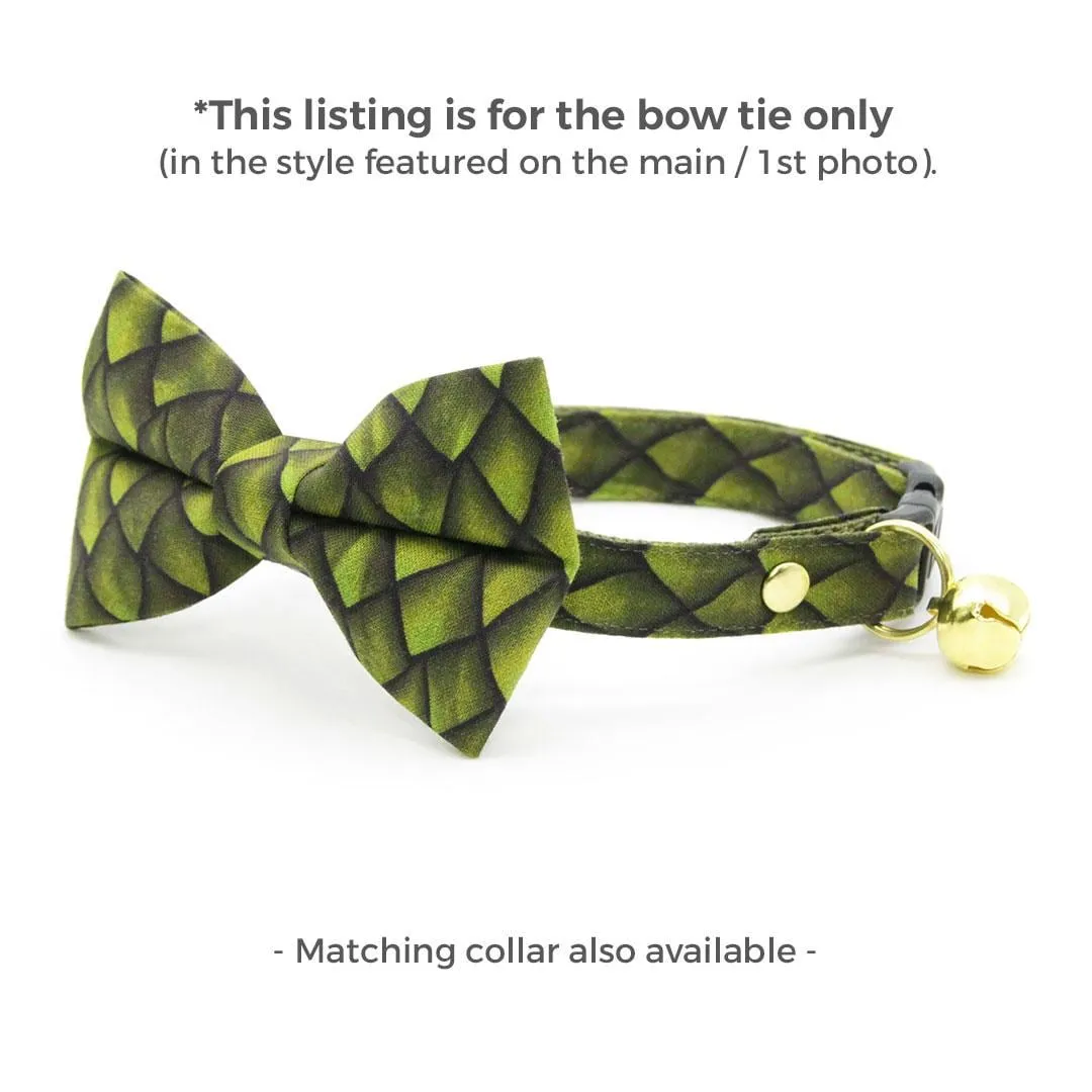 Dragon Cat Bow Tie - "Dragon Scales - Green" - Fantasy Bow Tie for Cat / Game of Thrones / Cat   Small Dog Bowtie