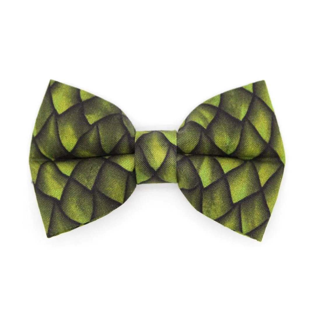 Dragon Cat Bow Tie - "Dragon Scales - Green" - Fantasy Bow Tie for Cat / Game of Thrones / Cat   Small Dog Bowtie