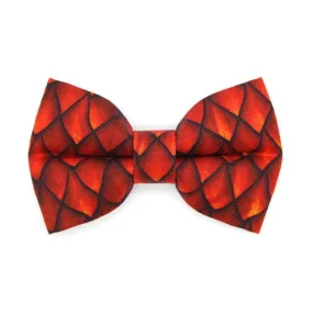 Dragon Cat Bow Tie - "Dragon Scales - Red" - Fantasy Bow Tie for Cat / Smaug, Game of Thrones / Cat   Small Dog Bowtie