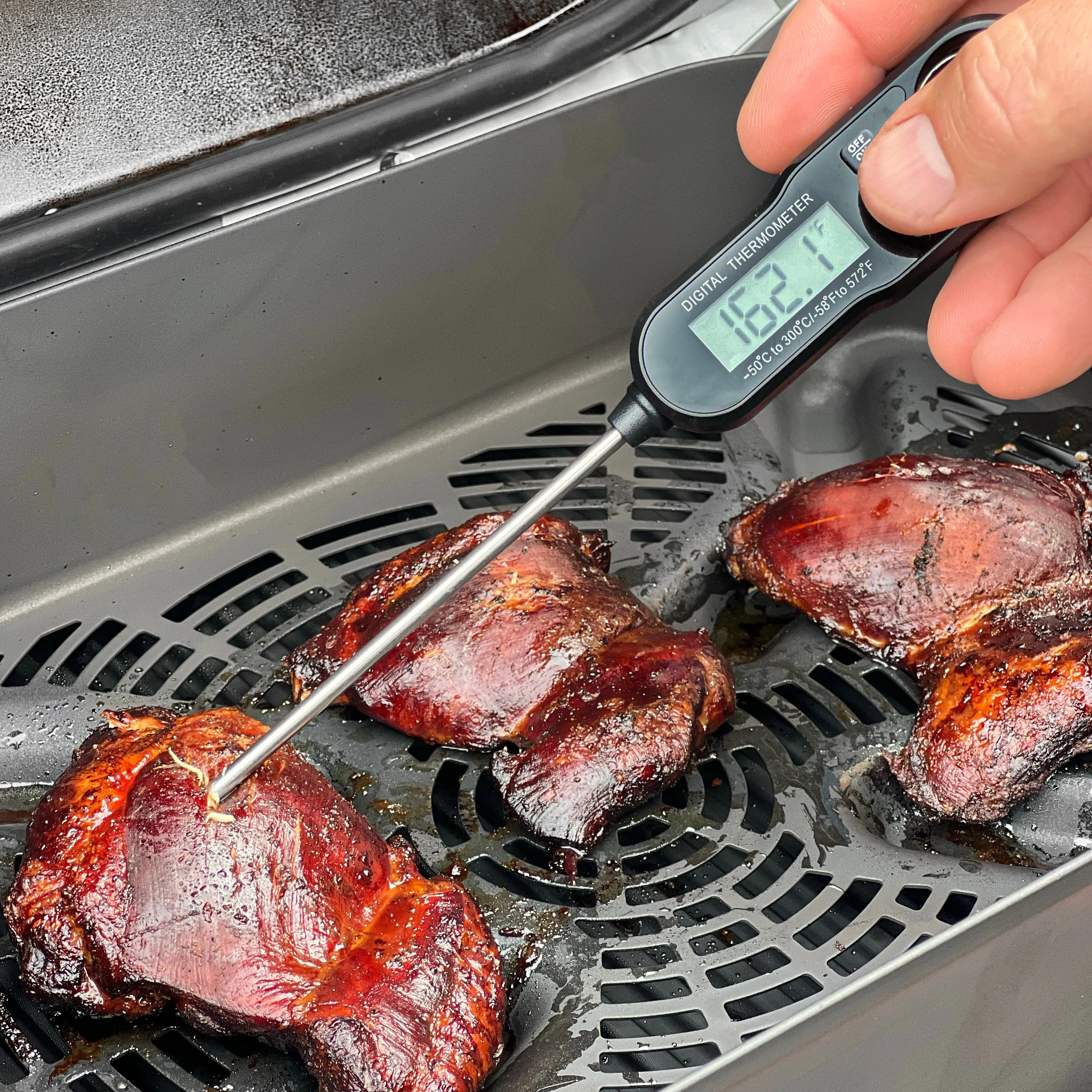 Kona Digital Meat and Candy Thermometer with Backlit LED Screen - Compact and Accurate Cooking Tool for Perfectly Cooked Food Every Time! Ideal for BBQ, Grilling, Kitchen, Oven, and Smoker