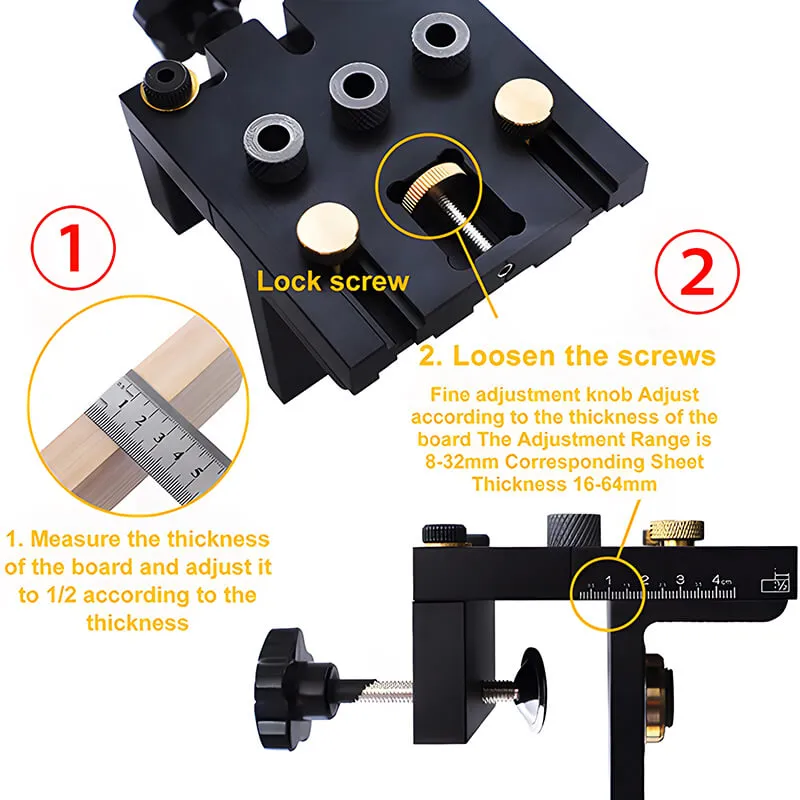 Levoite™ Precision 3 in 1 Doweling Jig Kit Cam and Dowel Jig