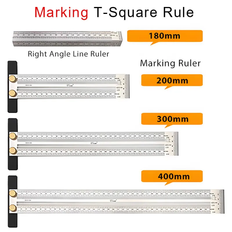 Levoite™ Pro T-Rules Measure Marking Scribing Ruler for Woodworking