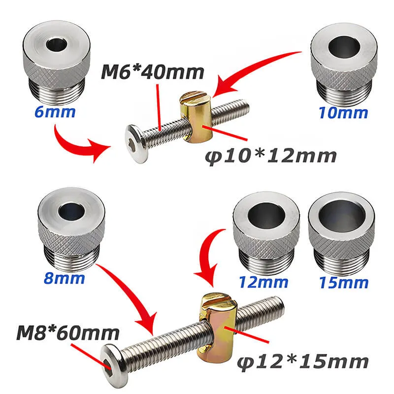 Levoite™ Universal Cross Dowel Flat Head Screw Jig