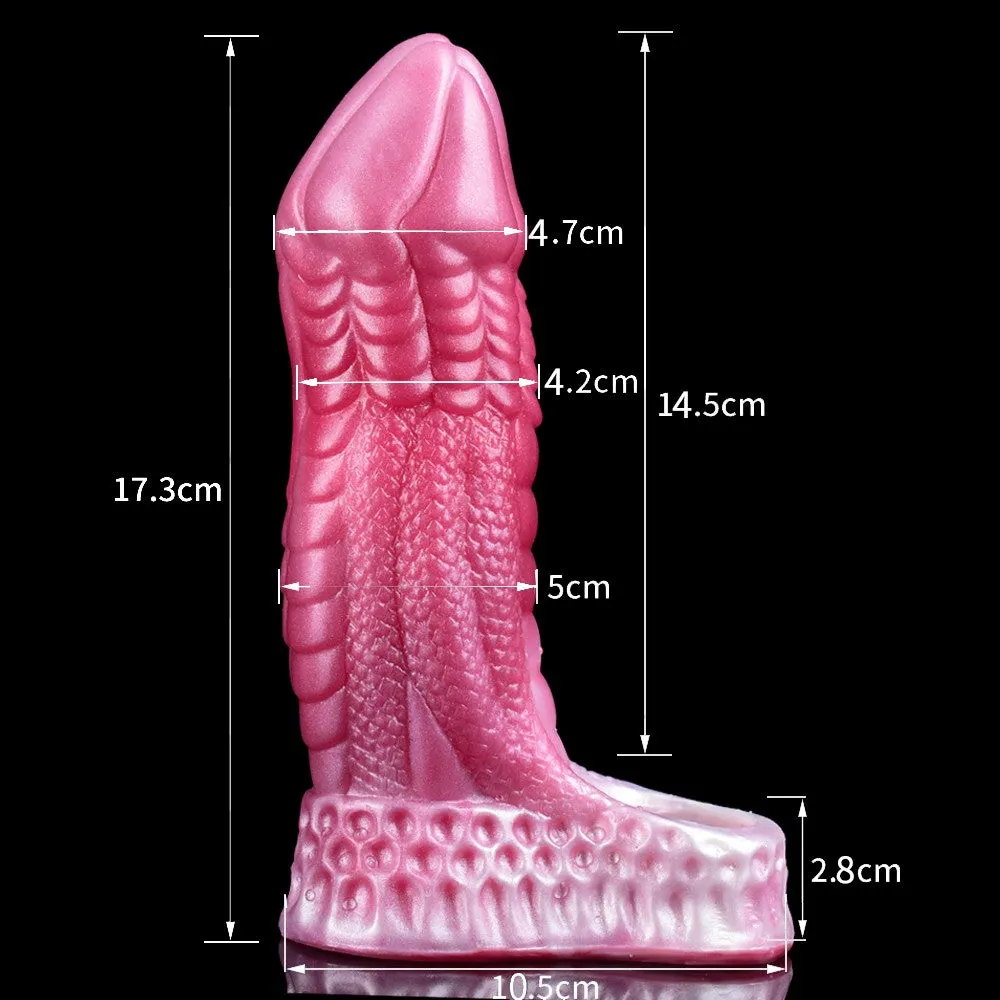 Night Fury 6.8" Dragon Penis Sleeve Extender With Clear Stimulating Texture Design - Laphwing