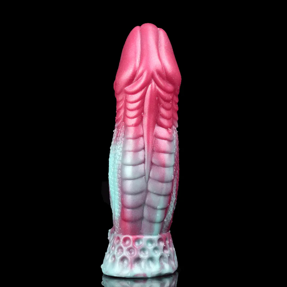 Night Fury 6.8" Dragon Penis Sleeve Extender With Clear Stimulating Texture Design - Laphwing