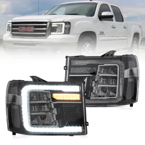 North America Only LED Headlights for 2007-2013 GMC Sierra 1500 2500HD 3500HD