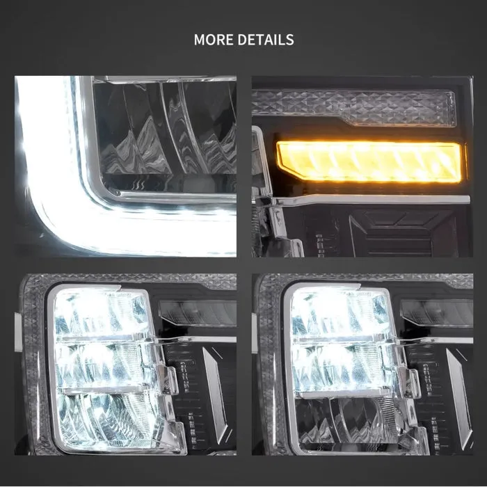 North America Only LED Headlights for 2007-2013 GMC Sierra 1500 2500HD 3500HD