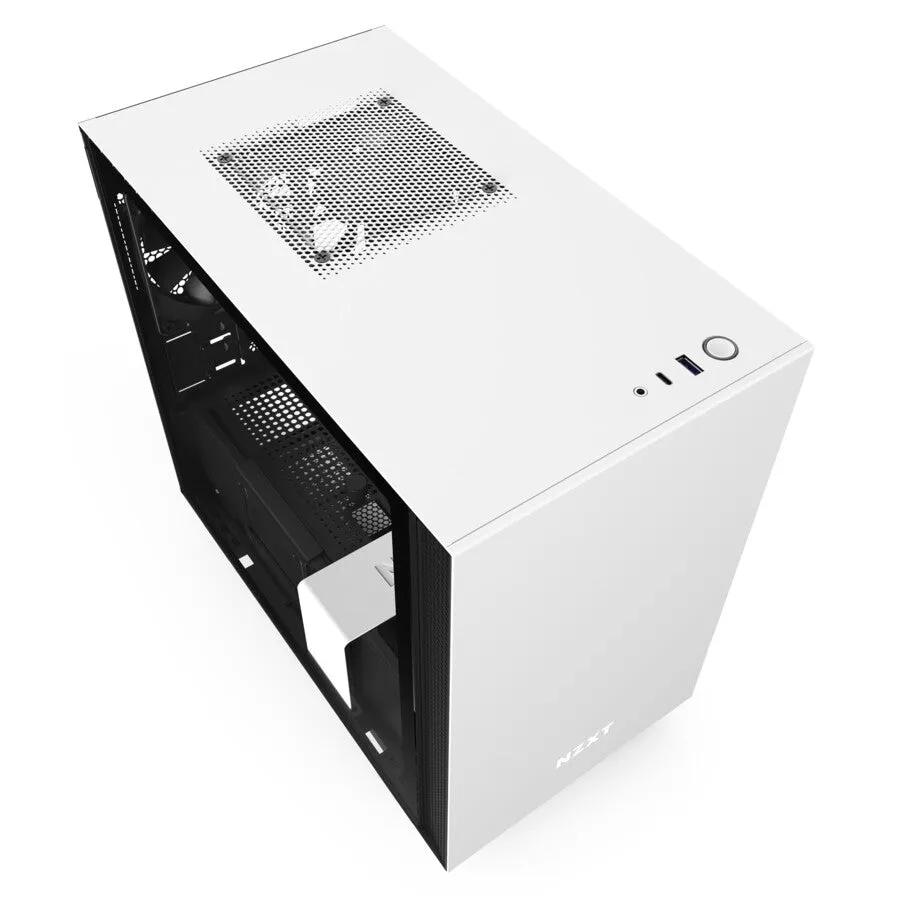 NZXT H210i Matte White Mini Tower Black, White