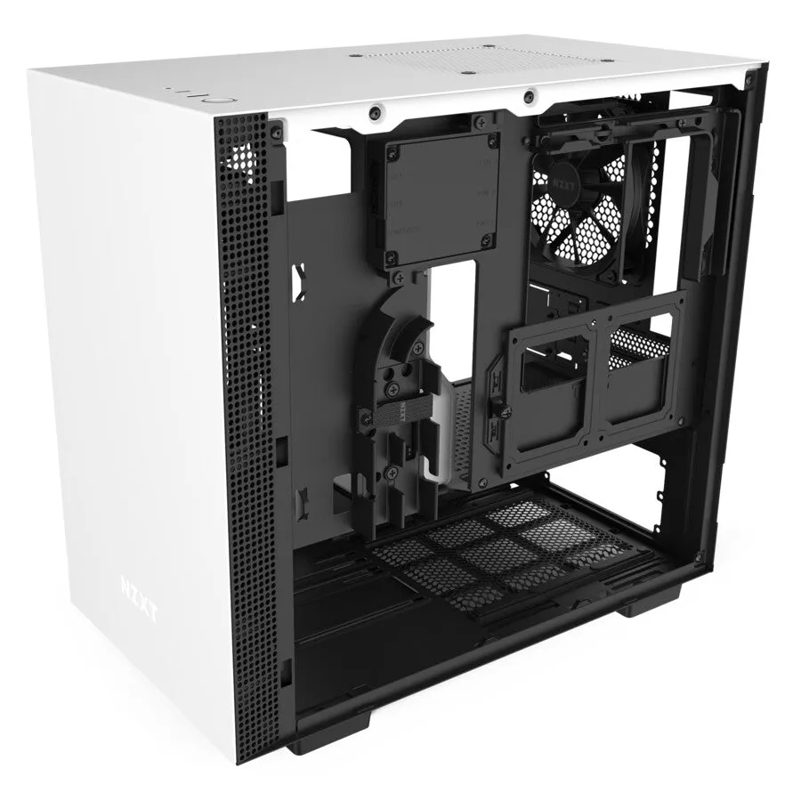 NZXT H210i Matte White Mini Tower Black, White