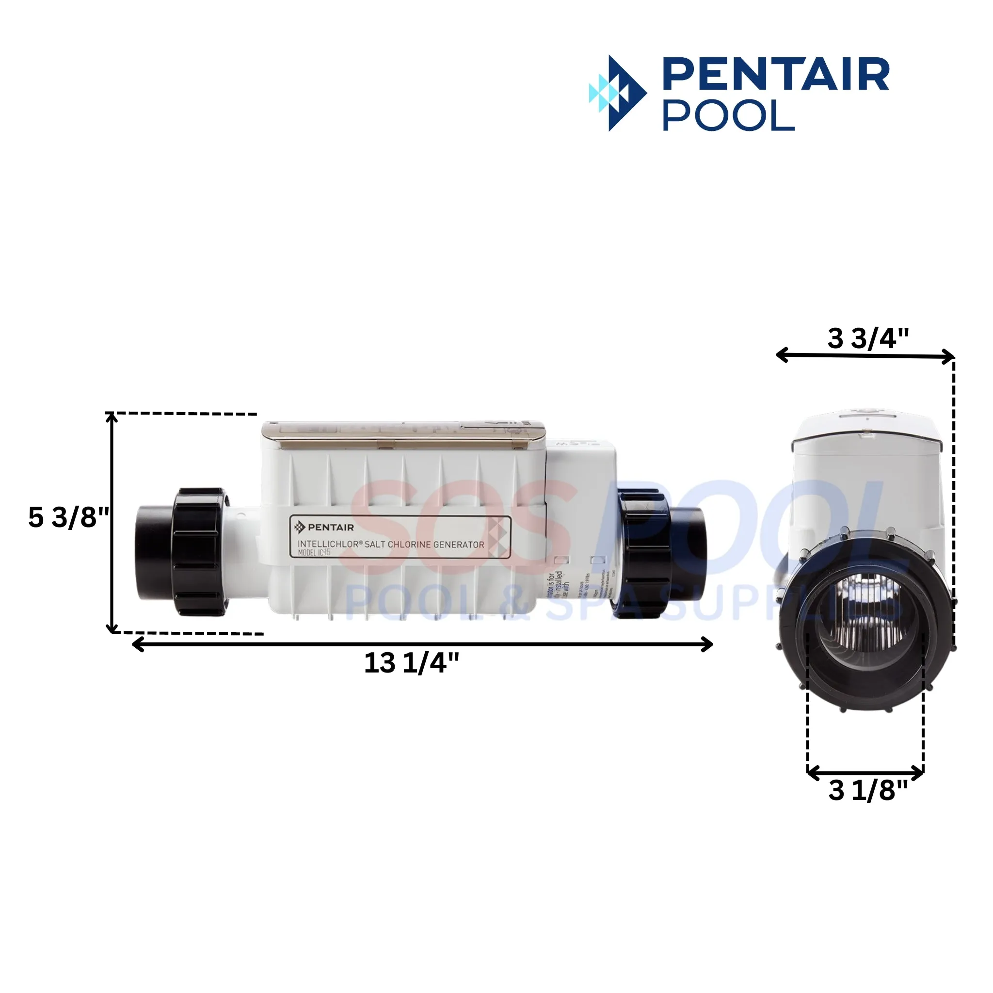 Pentair IntelliChlor IC15 Cell | Above Ground Pool Salt-Chlorine Generator | EC-520888