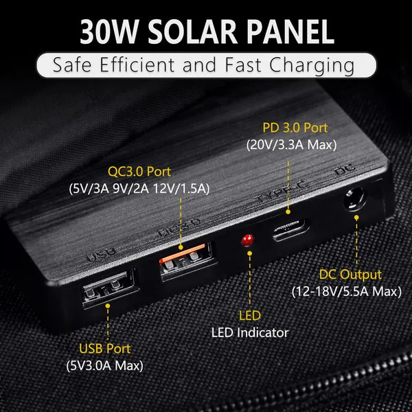 ROCKSOLAR Weekender MAX 80W 111Wh Portable Solar Generator Kit