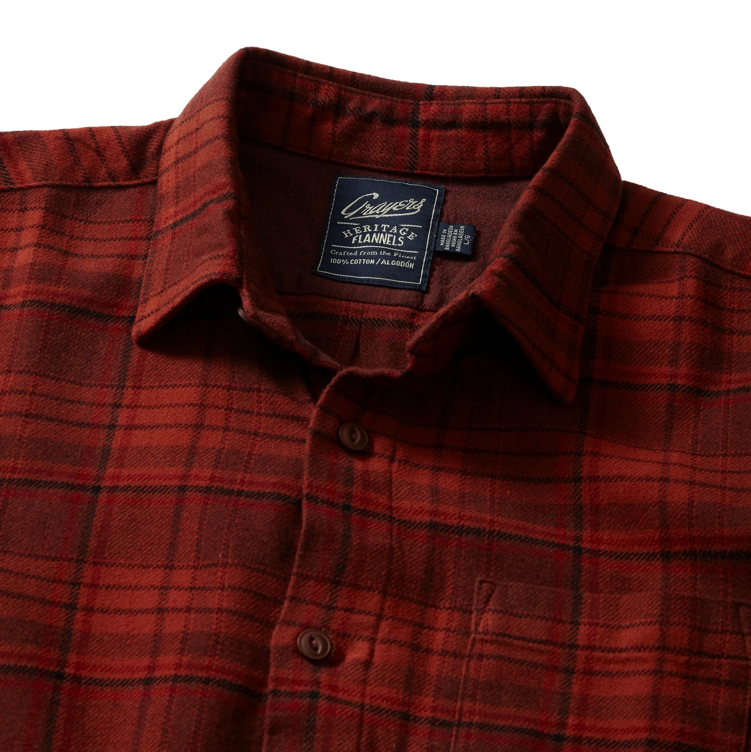 Russet Heritage Flannel - Russet Red