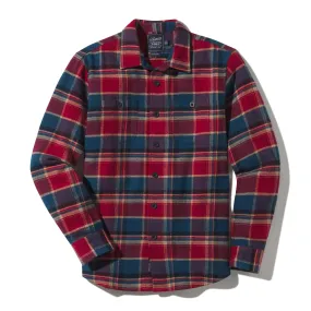 Scarboro Heritage Heavy Flannel  - Red Teal Plaid