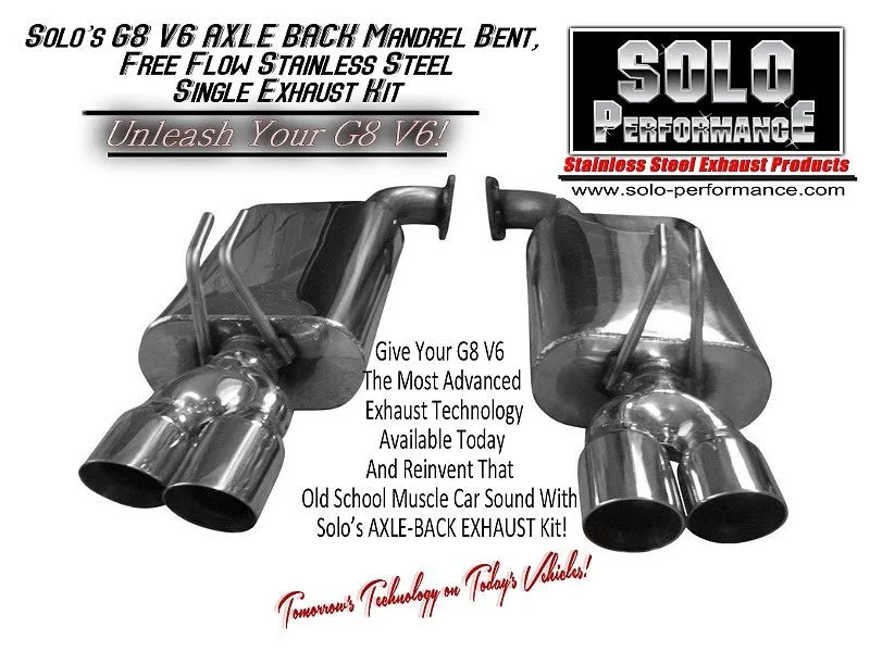 Solo Performance Exhaust Pontiac G8 V6 (2008-2009) Catback or Axleback