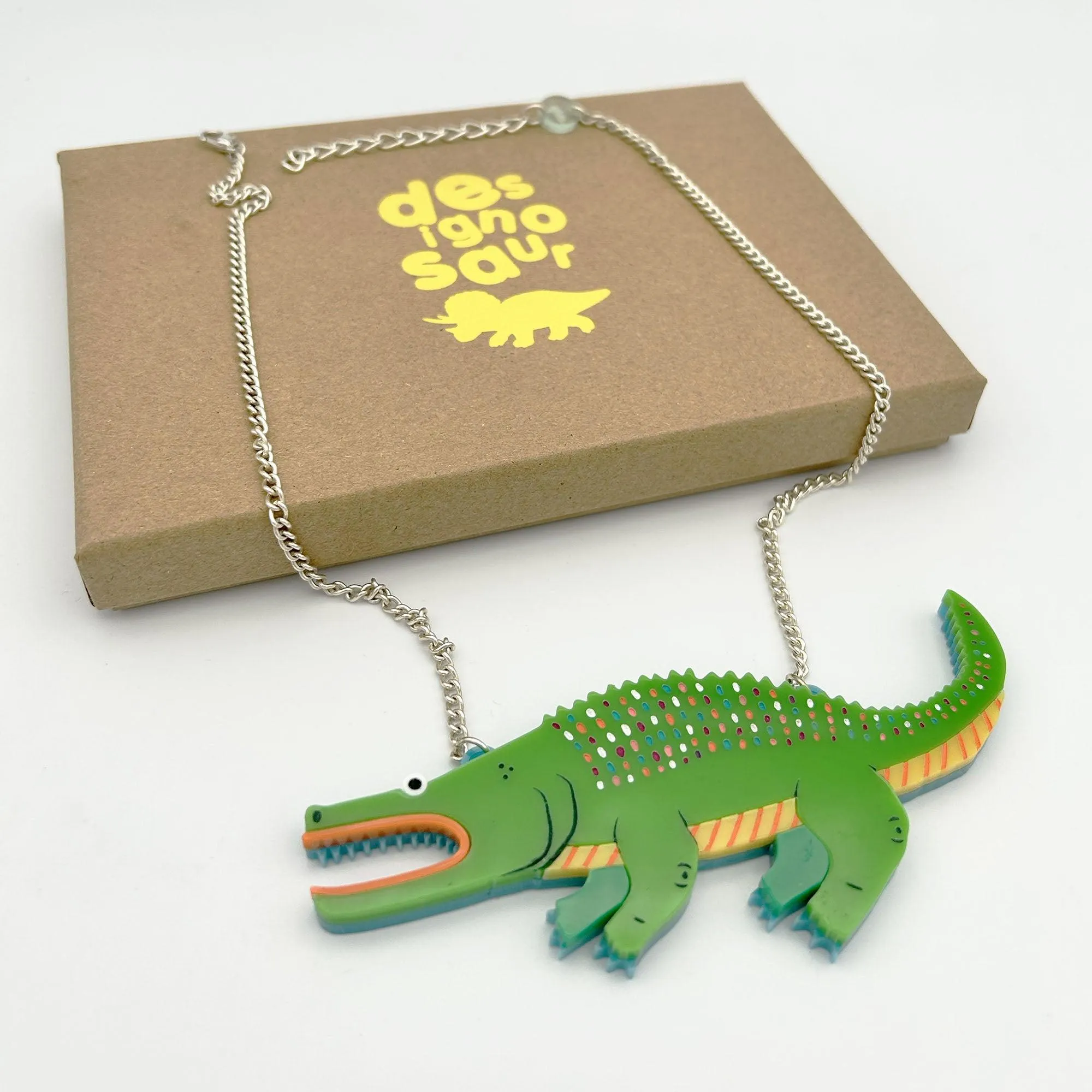 “Tic Tac” Alligator Necklace