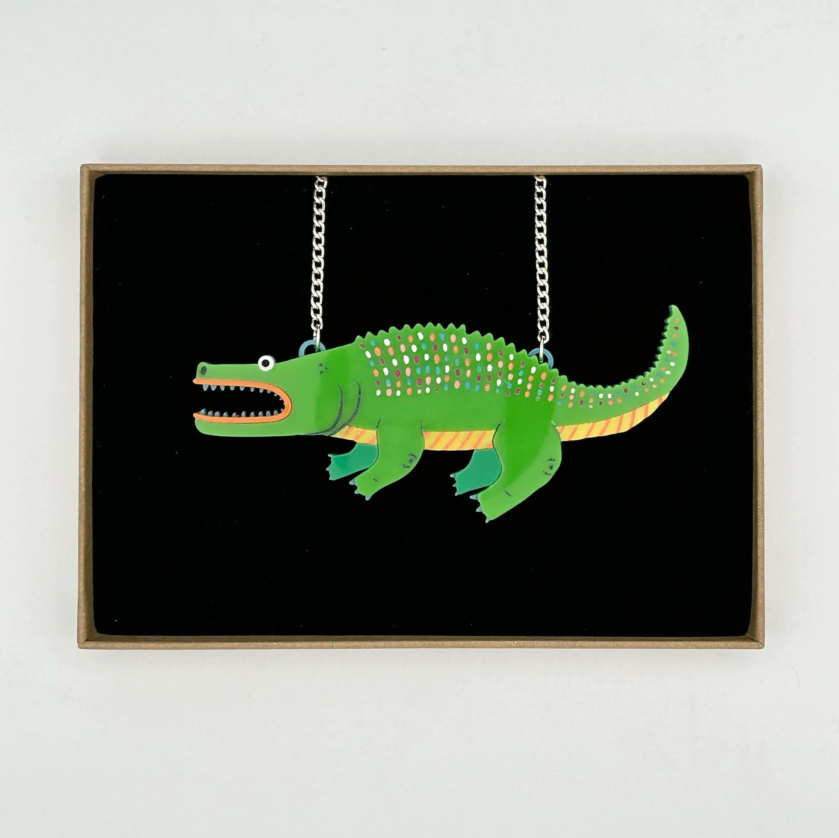 “Tic Tac” Alligator Necklace