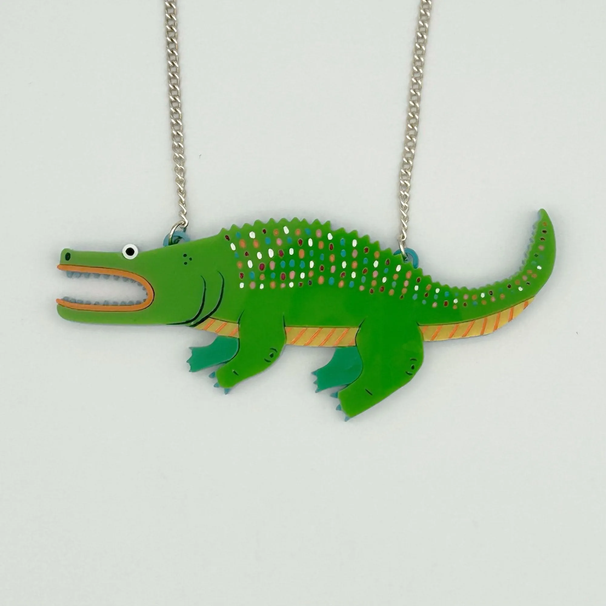 “Tic Tac” Alligator Necklace