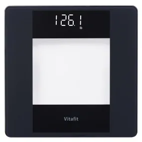 Vitafit Digital Body Weight Bathroom Scale, Dedicating to High Precision Technology for Weighing over 20 Years, Crystal Clear LED and Step-On, Batteries Included, 400Lb/180Kg, Black