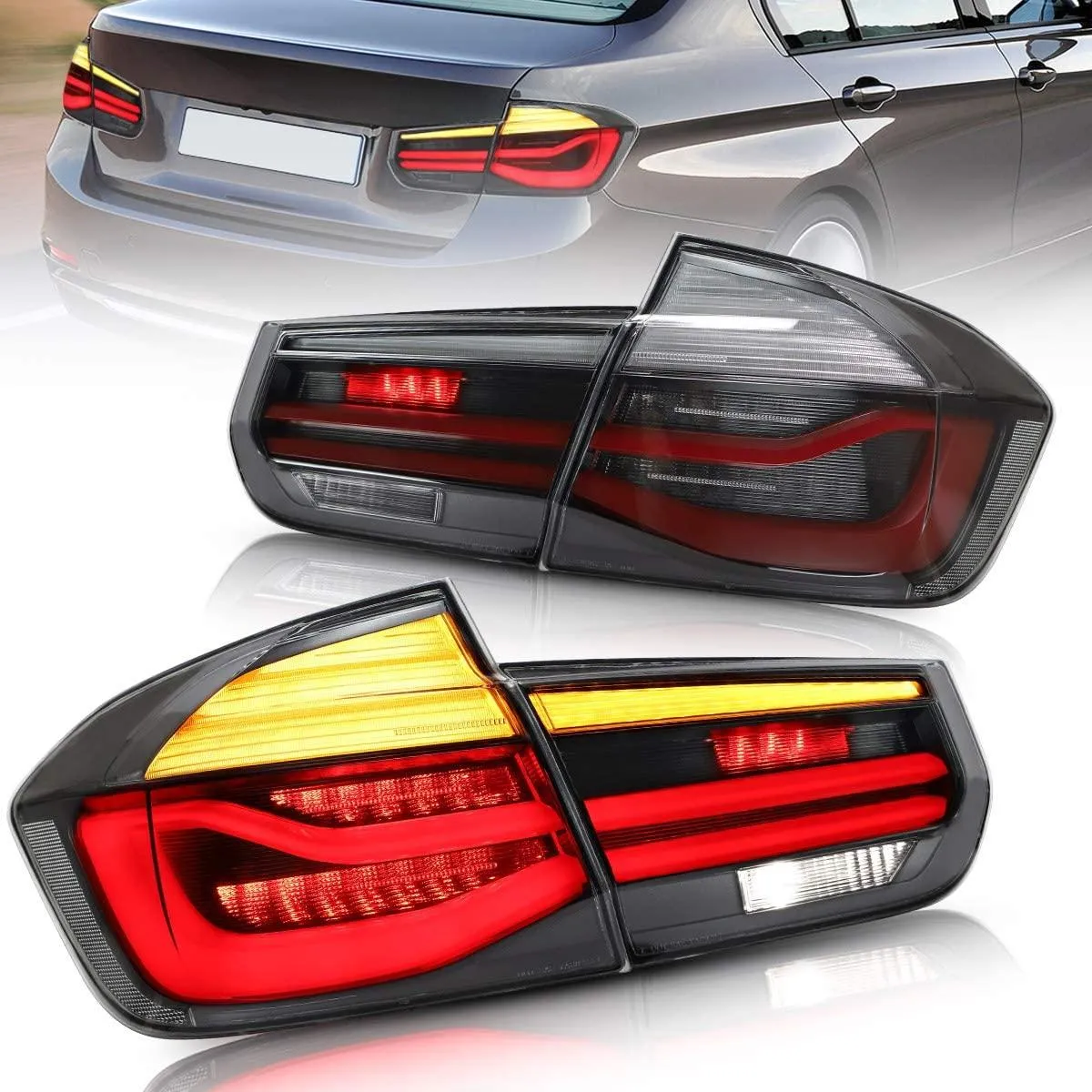 VLAND LED Tail Lights For 2012-2018 BMW 3-Series F30 F80 With Sequential Turn Signal [E-MARK]