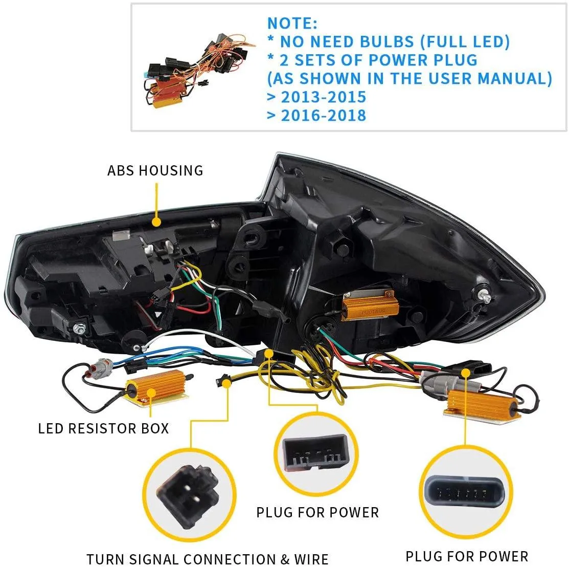 VLAND LED Tail Lights For 2012-2018 BMW 3-Series F30 F80 With Sequential Turn Signal [E-MARK]