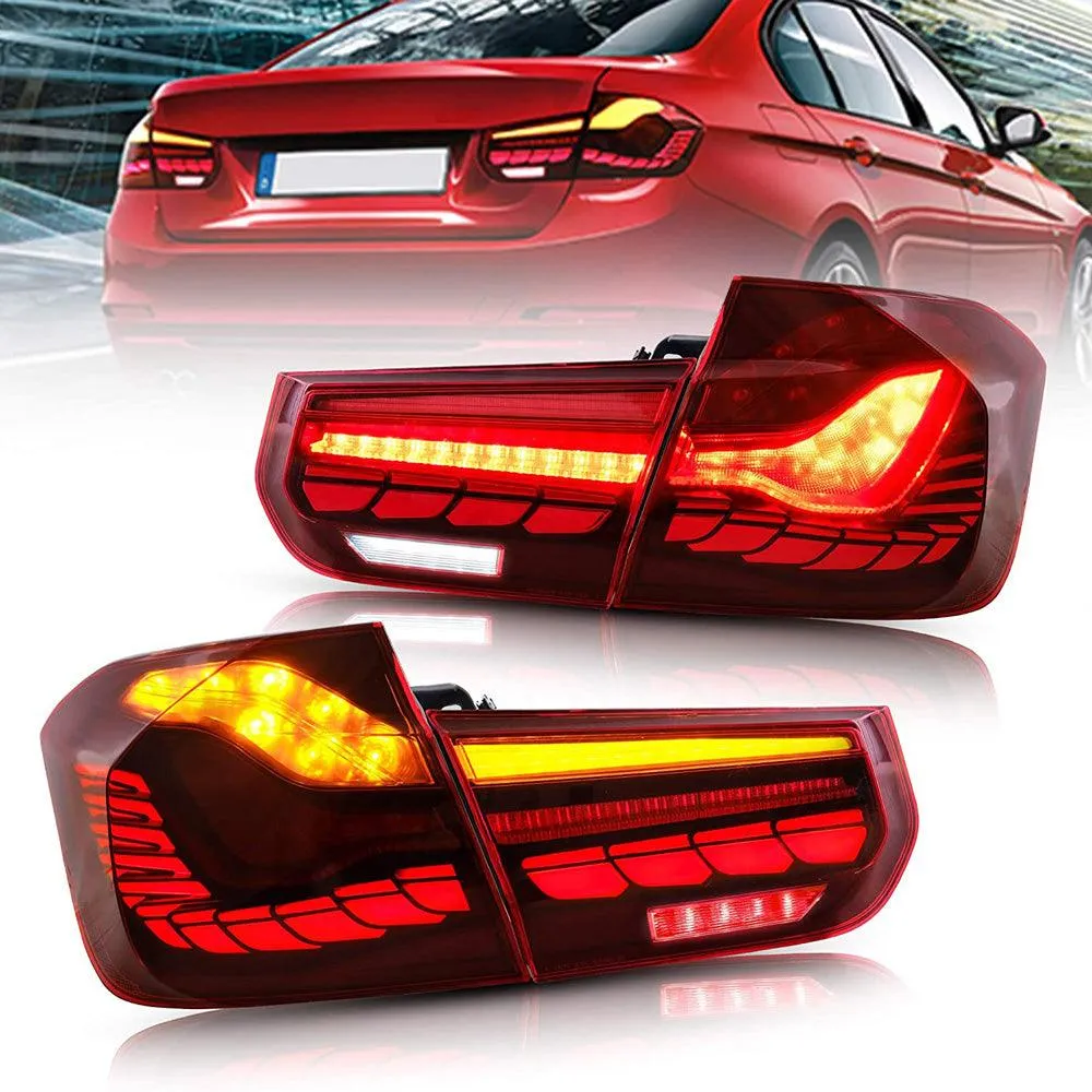 VLAND OLED Tail Lights For BMW 3-Series F30 F35 F80 M3 6th Gen Sedan 2012-2018 [E-MARK. DOT.]