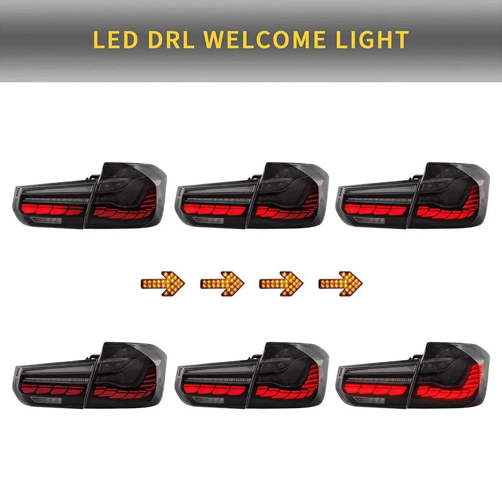 VLAND OLED Tail Lights For BMW 3-Series F30 F35 F80 M3 6th Gen Sedan 2012-2018 [E-MARK. DOT.]