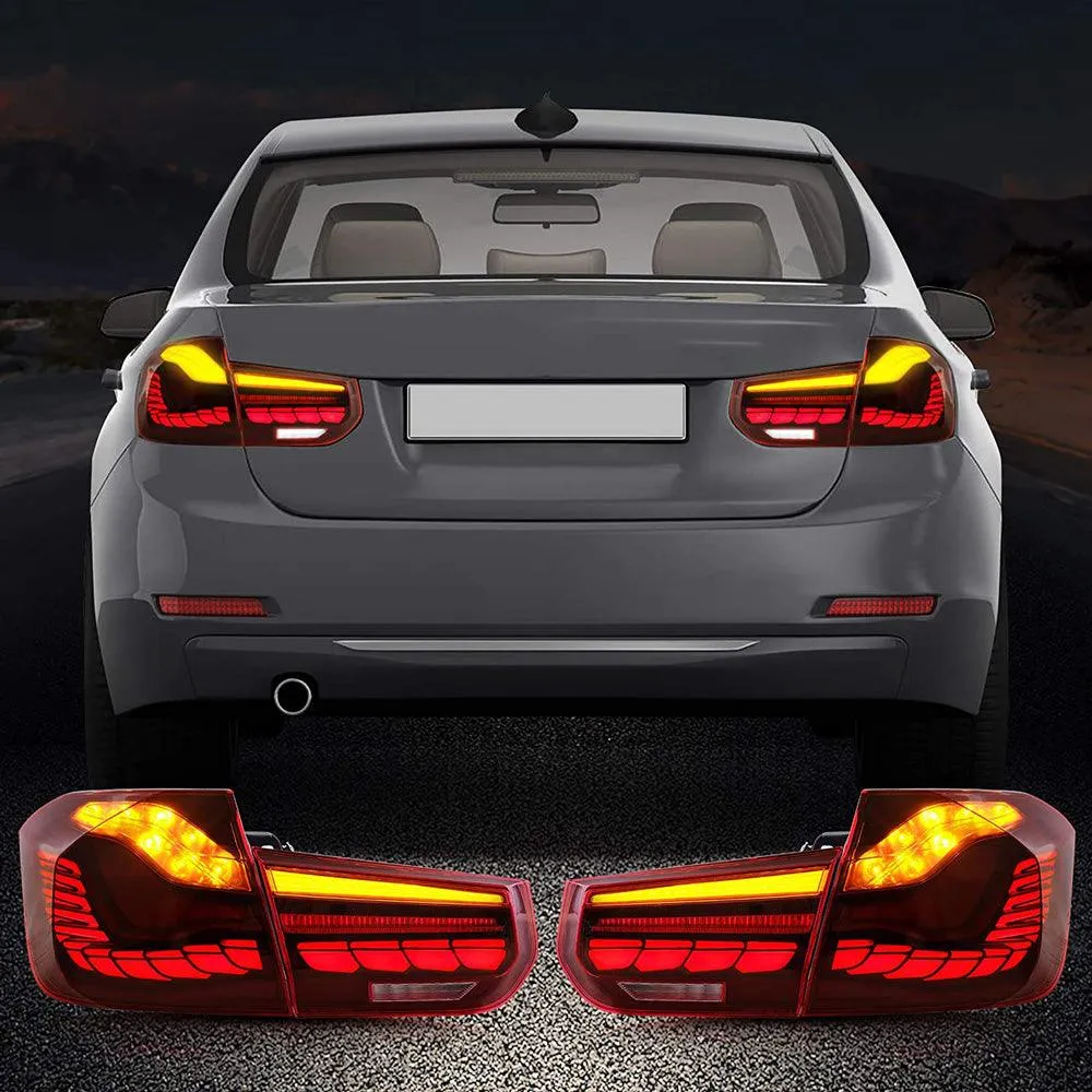 VLAND OLED Tail Lights For BMW 3-Series F30 F35 F80 M3 6th Gen Sedan 2012-2018 [E-MARK. DOT.]