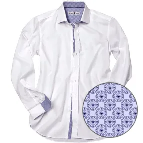 White With Fractal Accents Shirt