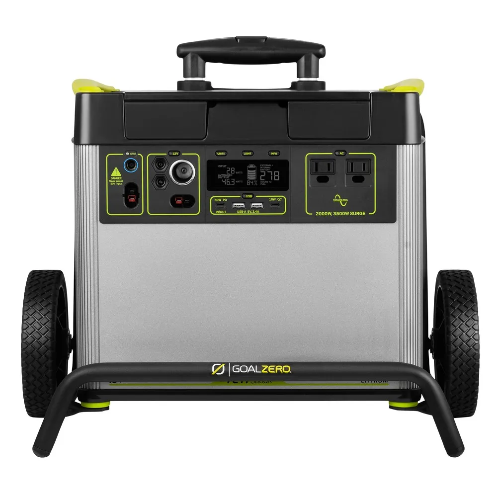 Yeti 3000X   Ranger 300 BC Solar Generator